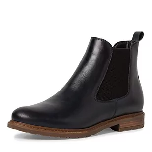 Tamaris Damskie kozaki 1-1-25056-41 Chelsea, Navy Leather, 38 EU - Kozaki damskie - miniaturka - grafika 1