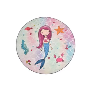 Dziecięcy dywan antypoślizgowy Conceptum Hypnose Mermaid, ø 140 cm - Dywany dla dzieci - miniaturka - grafika 1