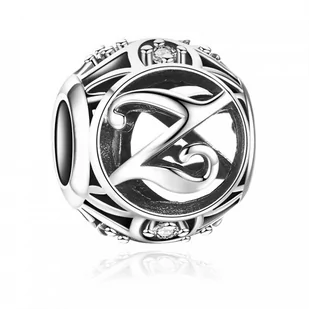 Murrano Charms Zawieszka Koralik 925 Literka Z SR-448 - Charmsy - miniaturka - grafika 1