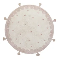 Dywany - Różowo-kremowy ręcznie wykonany dywan z bawełny Nattiot Mallen, ø 110 cm - miniaturka - grafika 1