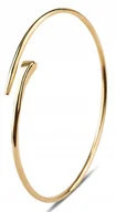 Bransoletki - ELEGANCKA DAMSKA SZTYWNA ZŁOTA BRANSOLETKA GLAMOUR 14KT 585 - miniaturka - grafika 1