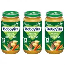 BoboVita Obiadek Warzywa w potrawce z cielęciną po 12 miesiącu Zestaw 3 x 250 g - Dania dla dzieci - miniaturka - grafika 1