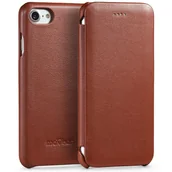 Etui i futerały do telefonów - moVear flipSide S - Skórzane etui do Apple iPhone SE (2022 / 2020) / 8 / 7 (4.7") | Pokrowiec slim case, Skóra naturalna nappa (Brązowy) - miniaturka - grafika 1