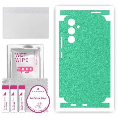 folia naklejka skórka strukturalna na TYŁ+BOKI do Samsung Galaxy A54 - Seledynowy Pastel Matowy - apgo SKINS