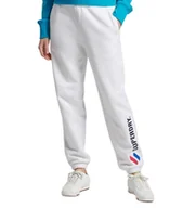 Spodnie damskie - Spodnie damskie Superdry Code Applique dresowe białe -S - miniaturka - grafika 1