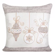 Poszewki na poduszki - Poszewka EUROFIRANY Lou, beżowa, 40x40 cm - miniaturka - grafika 1