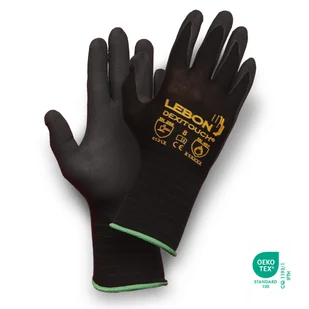 RĘKAWICE MONTAŻOWE POWLEKANE, TERMICZNE 100oC LEBON DEXITOUCH - Rękawice robocze - miniaturka - grafika 1
