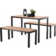 Meble ogrodowe - Zestaw mebli ogrodowych Garden brązowy, 3  szt. - miniaturka - grafika 1