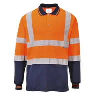 Odzież robocza - Dwukolorowa koszulka polo Granat Pomarańcz 4XL - miniaturka - grafika 1