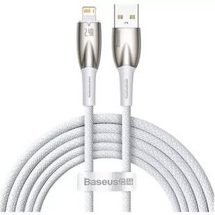 Baseus Glimmer Series kabel z szybkim ładowaniem USB-C - Lightning 480Mb/s 2.4A 2m biały - Kable USB - miniaturka - grafika 1