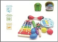 Instrumenty muzyczne dla dzieci - HH Poland, Instrumenty drewniane, Bębenek z kolorowym nadrukiem, Tamburyn, Grzechotki, Marakas, Kastaniety, dzwonki, Cymbałki, 557640 - miniaturka - grafika 1