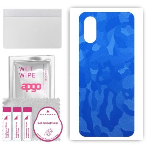 folia naklejka skórka strukturalna na TYŁ do Sony Xperia 1 VI - Moro Camo Niebieski - apgo SKINS