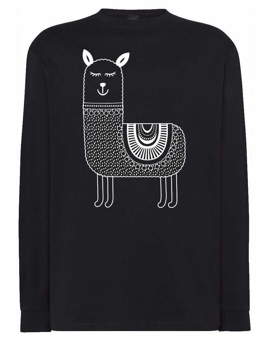 Longsleeve fajny nadruk LAMA ALPAKA r.L