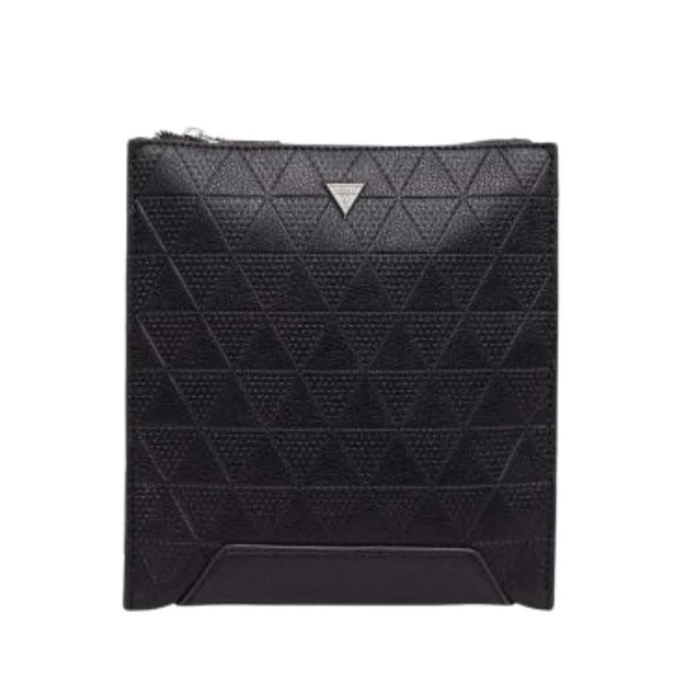 GUESS Czarna saszetka męska pikowana Torino Crossbody Flat