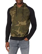Bluzy męskie - Urban Classics Męska bluza z kapturem Camo Contrast Raglanowa bluza z kapturem - miniaturka - grafika 1