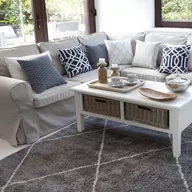 Dywany - Dekoria Dywan Royal Rhombs dark grey/cream 160x230cm 160x230cm 802-73 - miniaturka - grafika 1