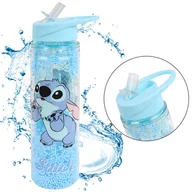 Shakery i bidony sportowe - Disney Stitch Transparentna butelka/bidon ze słomką, butelka na wodę 550ml - miniaturka - grafika 1