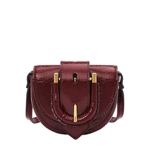 Fossil Women's Micro Flap Crossbody Harwell dla kobiet o wyglądzie gniecionej skóry lakierowanej, ZB1952631, czerwone, czerwony, jeden rozmiar - Torebki damskie - miniaturka - grafika 1