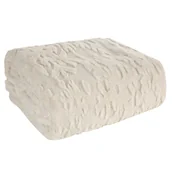 Koce - Koc świąteczny BLINK2 150x200 Eurofirany kremowy z wytłaczanym wzorem śnieżynek - miniaturka - grafika 1