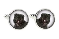 Spinki do mankietów i krawatów - Bouvier, Bouvier des Flandres - spinki do mankietów, ozdoba koszuli, zawieszka do koszuli marki Art-Dog - miniaturka - grafika 1