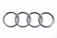 Akcesoria motoryzacyjne - EMBLEMAT na TYŁ AUDI SREBRNY POŁYSK logo 216x71 mm - miniaturka - grafika 1