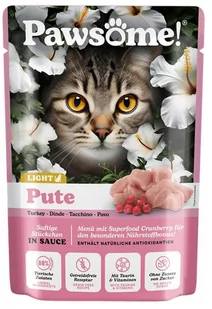 Pawsome Adult Light Pute - indyk saszetka 85g - Mokra karma dla kotów - miniaturka - grafika 1