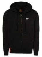 Kurtki męskie - Alpha Industries Męska kurtka z kapturem Mężczyźni czarny jednolity, S - miniaturka - grafika 1