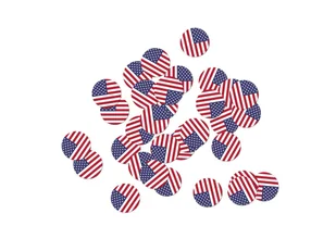 Congee.pl Konfetti Flaga Stanów Zjednoczonych - 36 szt. KONF-USA - Dekoracje sali - miniaturka - grafika 1