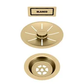Pozostałe akcesoria kuchenne - Zestaw BLANCO Zestaw elementów stalowych w kolorze satin gold, do armatury przelewowo-odpływowej InFino, do jednej komory 203476 - miniaturka - grafika 1