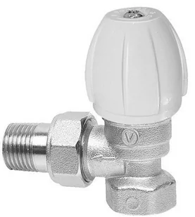 Zawór grzejnikowy zasilający kątowy ACTIV niklowany 3/4" KS - Głowice termostatyczne - miniaturka - grafika 1