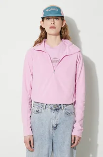 Columbia bluza sportowa Glacial IV kolor różowy gładka - Bluzy damskie - miniaturka - grafika 1