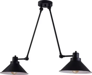 Nowodvorski LAMPA wisząca TECHNO 9143 metalowa OPRAWA industrialna okrągła na wysięgniku czarna biała 9143 - Lampy sufitowe - miniaturka - grafika 1