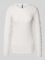 Bluzki damskie - Bluzka o kroju regular fit z efektem koronki model ‘HAZEL’ - miniaturka - grafika 1