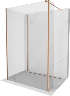 Mexen Kioto ścianka prysznicowa Walk-in 105 x 90 x 40 cm, transparent, miedź szczotkowana - 800-105-090-221-65-00-040 - Ścianki i drzwi prysznicowe - miniaturka - grafika 1