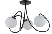 Lampy sufitowe - Sigma czarno-biała lampa sufitowa do sypialni 33366 MOLY 3 nowoczesny czarny żyrandol do sufitu białe kule 33366 - miniaturka - grafika 1
