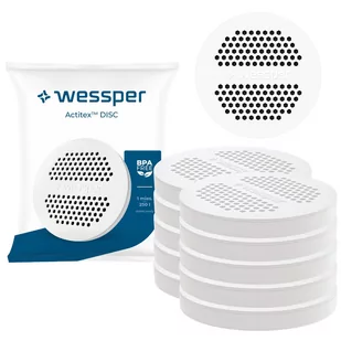 Filtr zamiennik do butelki Brita Vital - Wessper Actitex Disc - 10 sztuk - Wkłady filtrujące - miniaturka - grafika 1