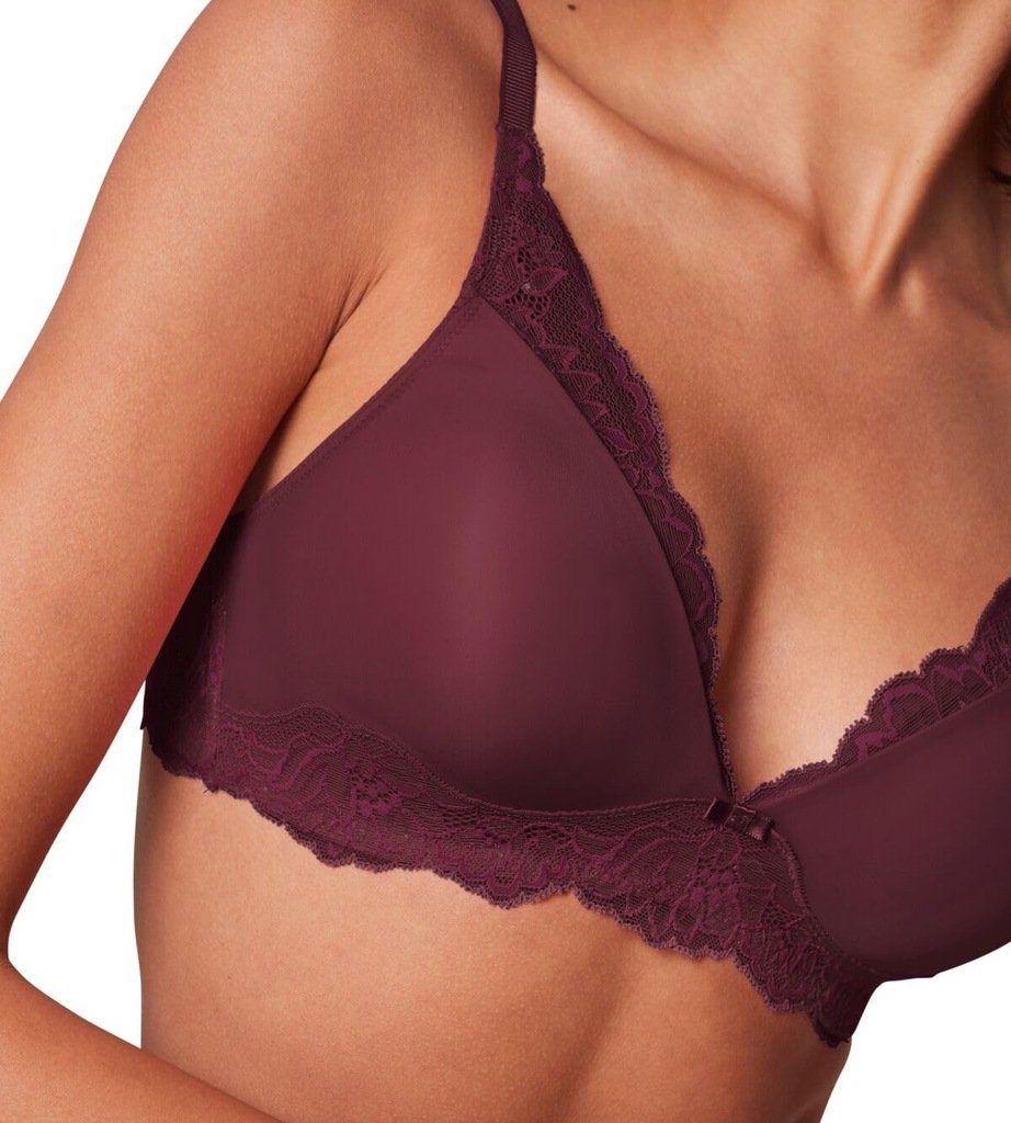 Biustonosz Triumph Amourette Charm T P 75B Fiolet Usztywniany Koronka