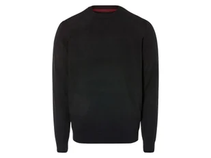 LIVERGY® Sweter dzianinowy męski z wełną merino (L (52/54), Czarny) - Swetry męskie - miniaturka - grafika 1