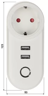 Inteligentne gniazdo elektryczne ATLO-P1U2-TUYA Wi-Fi, Tuya Smart - Systemy inteligentnych domów - miniaturka - grafika 1