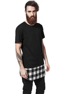 koszulka LONG SHAPED FLANELL BOTTOM blk/blk/wht-M - Koszulki męskie - miniaturka - grafika 1