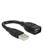 Kable komputerowe i do monitorów - SUPER CENA - TANIA DOSTAWA ! -  ! Delock kabel profilowany USB 2.0 (AM) -> USB 2.0 (AF) 0.15m - PACZKOMAT, POCZTA, KURIER - miniaturka - grafika 1