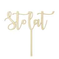 Urodziny dla dorosłych - PartyDeco Dekoracja na tort &quot;Sto Lat&quot; 15 cm KPT52-100 - miniaturka - grafika 1