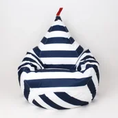Fotele i pufy dla dzieci - Pufa Worek Dla Dzieci Tipi Paski Marynarska - miniaturka - grafika 1