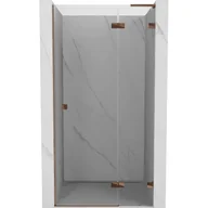 Ścianki i drzwi prysznicowe - Mexen Lunar L drzwi prysznicowe uchylne prawe 95 cm, transparent, różowe złoto - 834L-095-000-60-00-P - miniaturka - grafika 1