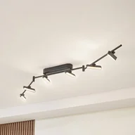 Lampy sufitowe - Reflektor LED Lindby Eldrin, czarny, 6-punktowa, listwa świetlna - miniaturka - grafika 1