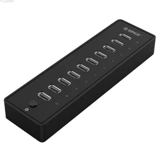 ORICO HUB USB Adapter Hub 10w1 10x USB 2.0 P10-U2-V1-EU-BK-BP - Huby USB - miniaturka - grafika 2