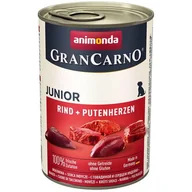 Mokra karma dla psów - Animonda Grancarno Junior Rind Putenherzen Wołowina + Serca Indyka 400G - miniaturka - grafika 1