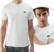 Koszulki męskie - T-shirt bawełniany regular gładki męski 4F - miniaturka - grafika 1