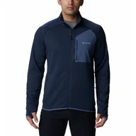 Bluzy męskie - Męska bluza polarowa Columbia Triple Canyon™ FZ collegiate navy - S - miniaturka - grafika 1
