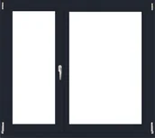 Okna - Lupol 2-szybowe fasadowe lakier kolor antracytowy O35 RU/R 1465x1435 mm - miniaturka - grafika 1